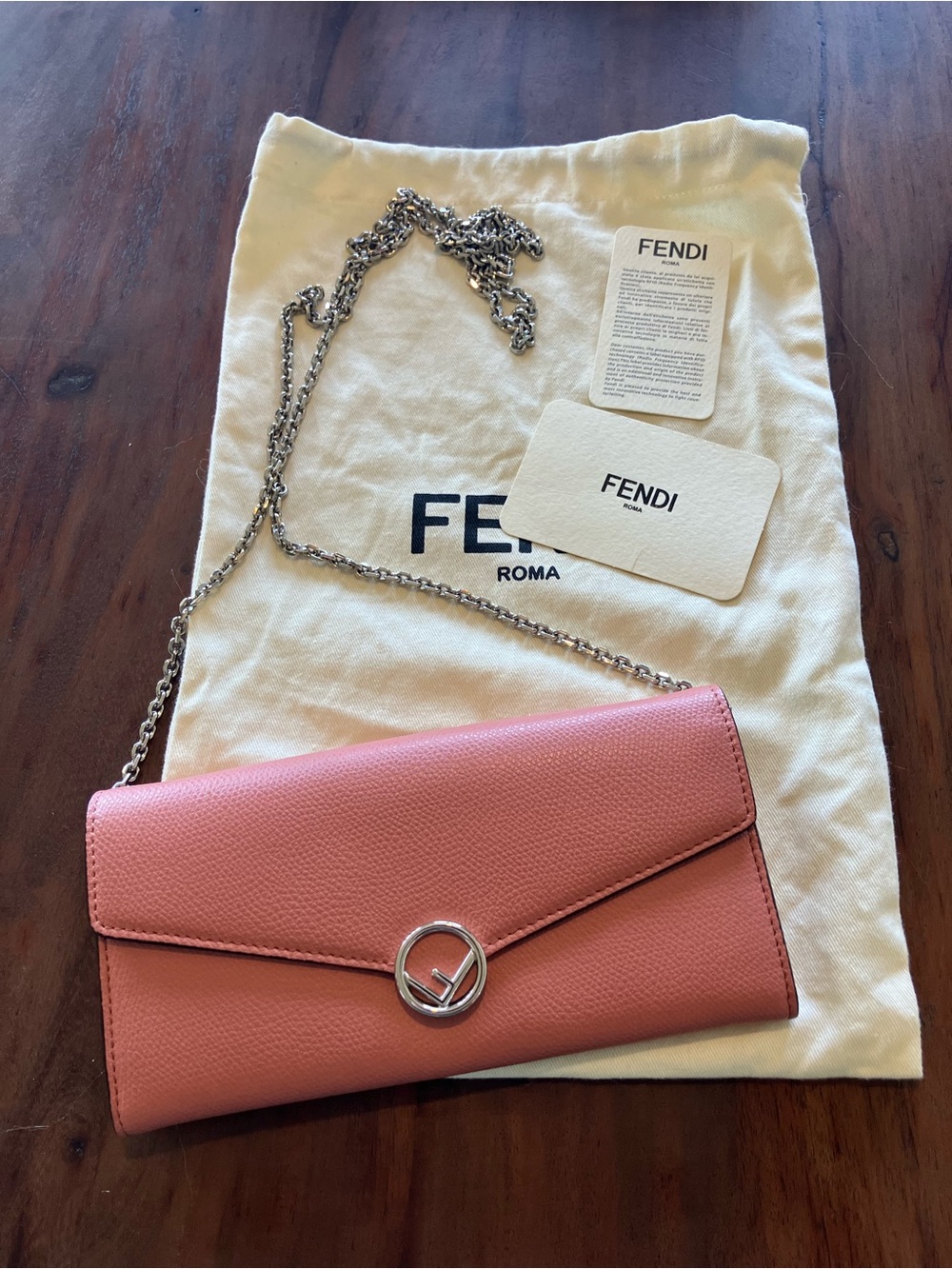Fendi Pinkish brown Leather Wallet on a chain - Picture 2 of 16